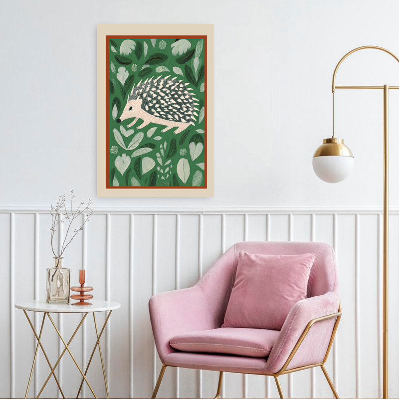 Art contemporain abstrait forêt fantaisiste ludique, art mural, H 24 po x l 16 po