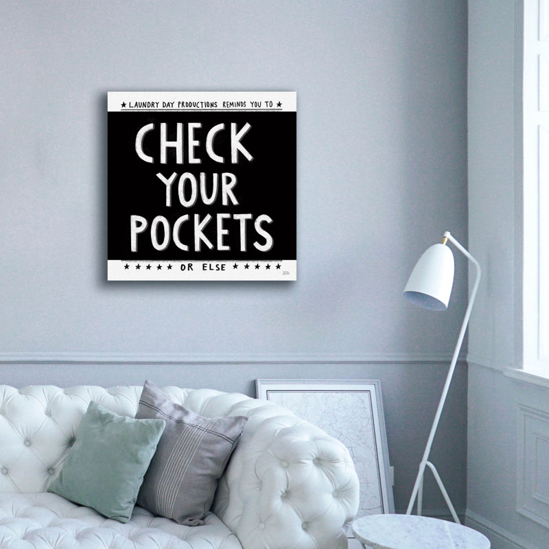 Toile épique Graffiti «Check Your Pouches» par Melissa Averinos, 18 po x 18 po, H 37 po x l 37 po x P 1,5 po