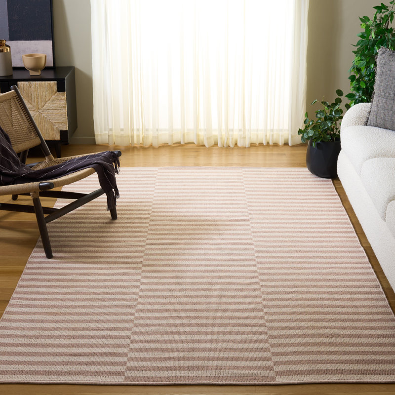 Tapis en coton tissé à la main Ilona, Rectangle 6 pi x 9 pi