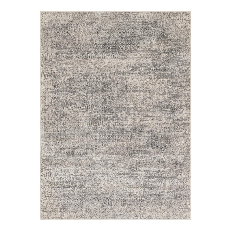 Kater Gray/White Area Rug, Rectangle 10' x 14'1"
