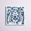 «Indigo Ornament II», peinture sur toile tendue-857946821