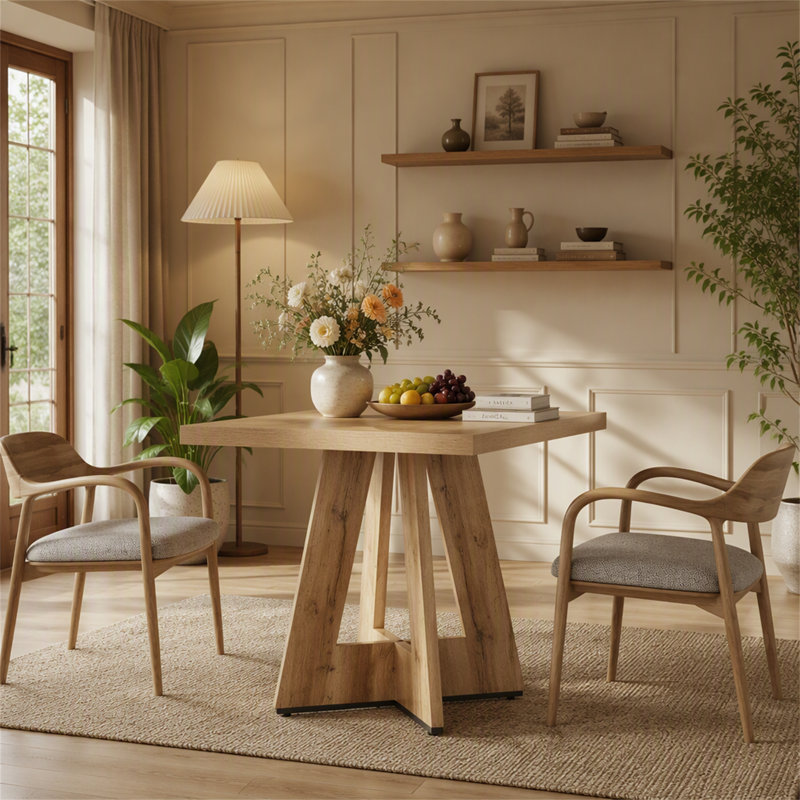 31.5" Dining Table, Square Kitchen Dinner Table for 2-4 People