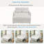 Loveseat Sofa Pull-out Sofa Bed Tufted Sleeper Sofa with an Adjustable Backrest, Three USB Ports and Two Lumbar Pillows for Living Room-1045567017