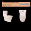 Toilette allongée noire matte, chasse double 1,1 / 1,6, chasse d'eau puissante en porcelaine, conception confortable