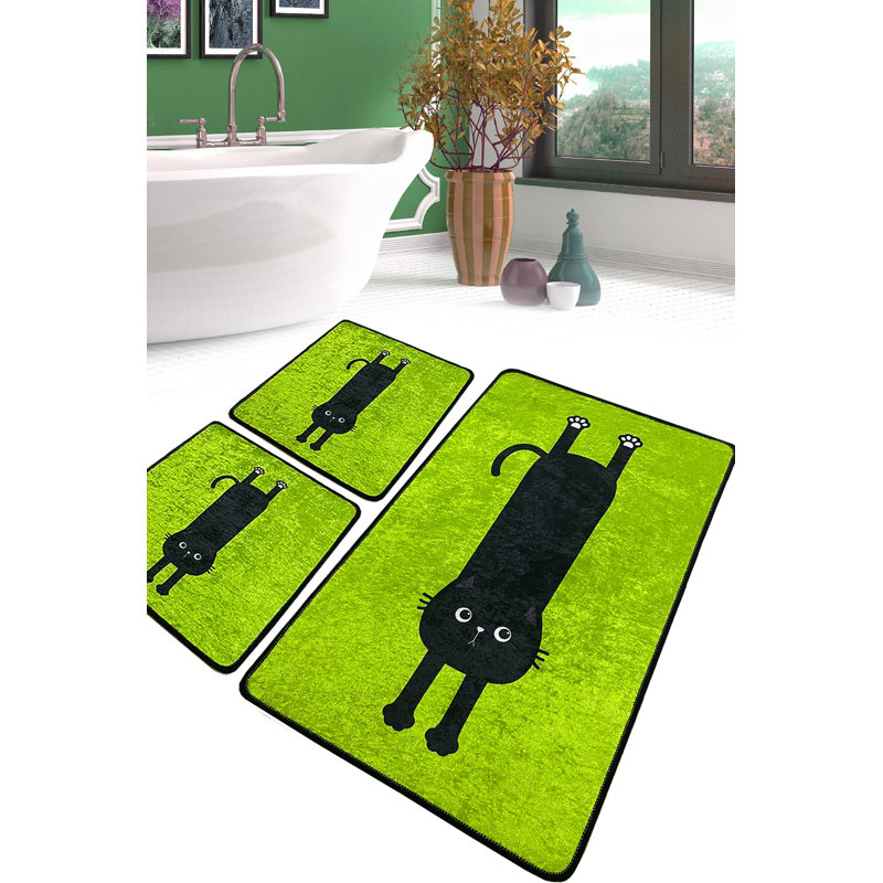 Ensemble de tapis de bain luxueux (3 pièces), en polyester doux, 23,6 po x 39,4 po (1 pièce) et 19,7 po x 23,6 po (2 pièces) | Antibactérien, antidérapant, 20,5 oz / pied carré | Lavable à la machine et durable, parfait pour les salles de bain élégantes
