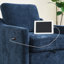 Fauteuil pivotant avec tissu chenille doux-1852998876