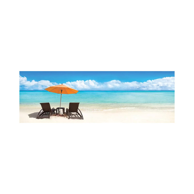Summer Vacation At The Beach by Jan Becke - Wrapped Canvas Panoramic Print, 121.92 cm H x 40.64 cm W
