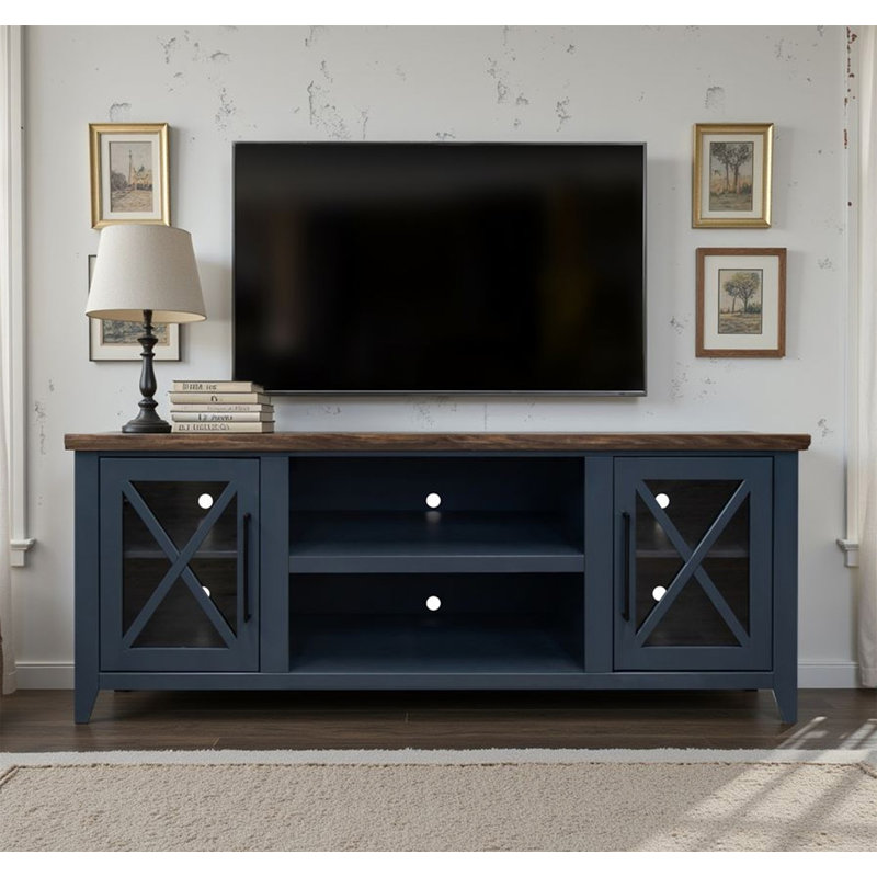 Console de meuble télé Ithaca, Bleu