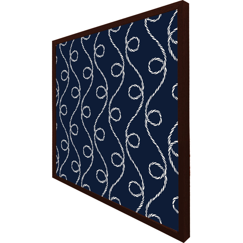 Dupo Swirled Rope - Single Picture Frame Print, 61cm H x 61cm W x 4cm D, Brown Framed