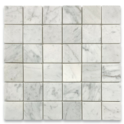 12" x 12" Marble Grid Mosaic Wall & Floor Tile