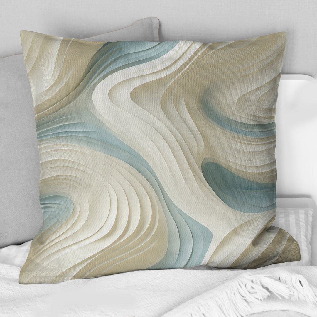 Sculptural Simplicity - Printed Throw Pillow Design Art 