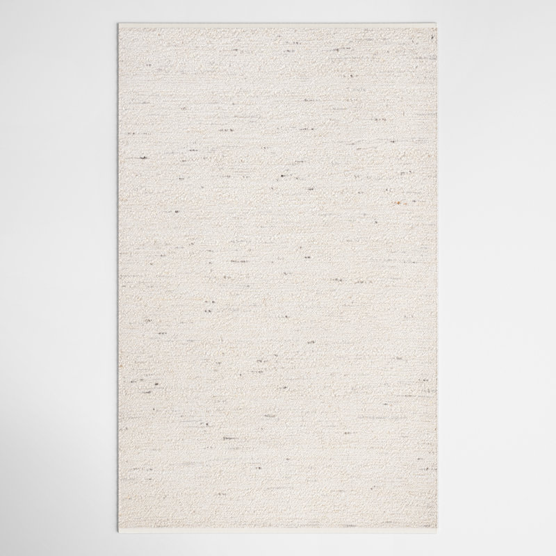 Laine ivoire Blairsville tissée à plat à la main, Rectangle 9 pi x 12 pi