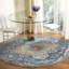 Tapis bleu sarcelle / rose / orange à motif oriental Gonzalez-44650130