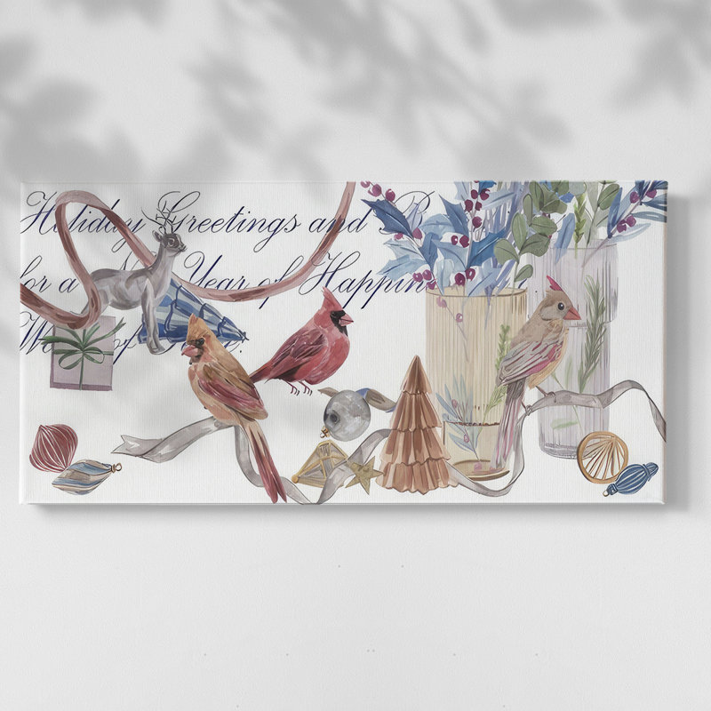 Collection Warm Wishes - toile tendue avec châssis tendue - prête à être accrochée, H 17 po x l 33 po, Doré