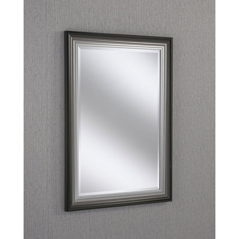 Pavadas Flat Mirror, Black/Silver, 91.5cm H x 66cm W