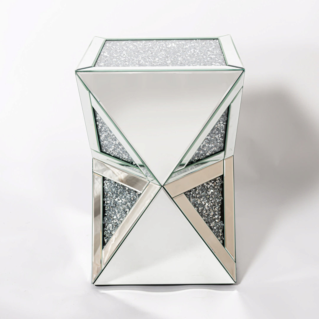 Chestnut Crushed Diamond Side Table