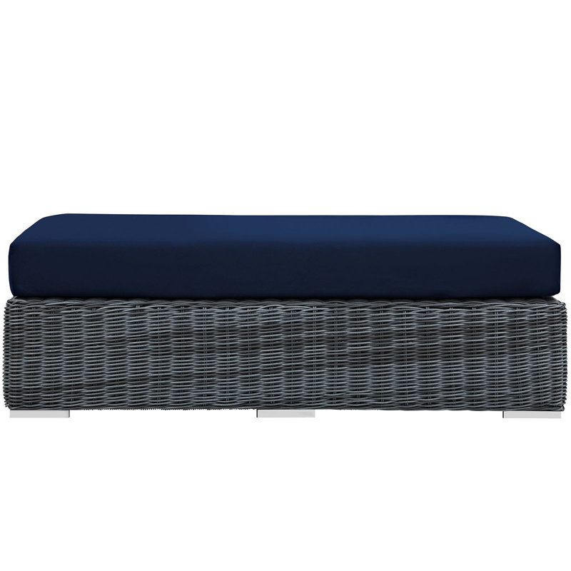 Repose-pieds d'extérieur rectangulaire Sunbrella Modway Summon, Toile Sunbrella® toscan