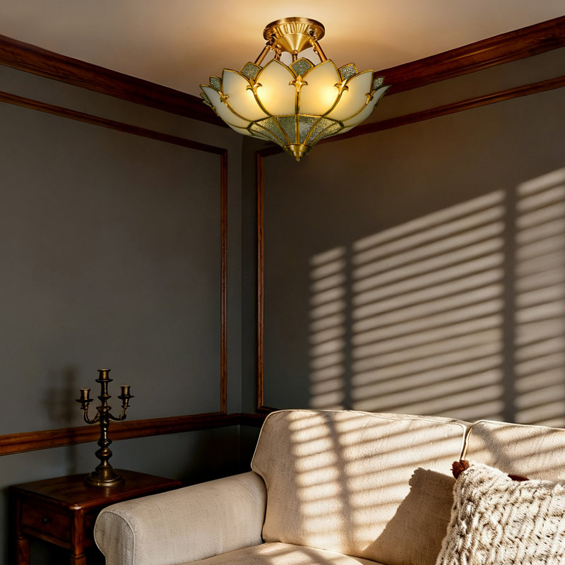 Luminaire suspendu en verre Lotus