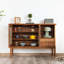 Buffet arqué entièrement en bois et verre