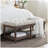 Tufted Accent Bench with Shelf