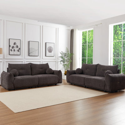 Mid-Century Style Lamb's Wool For Casual Areas - Gray 2 Stable Rubber Feet And Construction