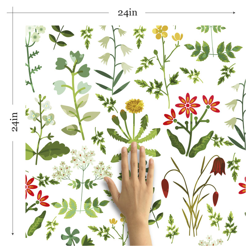 Panneau de papier peint amovible Attamore Botanical, L 48 po x l 24 po