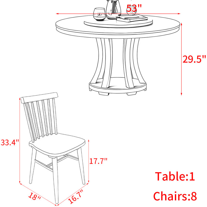 Ensemble de tables rondes Nordic