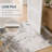 Modern Abstract Area Rug with Gold Accents, Washable Low-Pile Non-Slip Carpet-1250612606