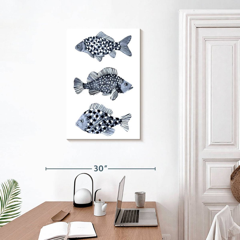 Brampt Blue Fish II, 30" H x 20" W