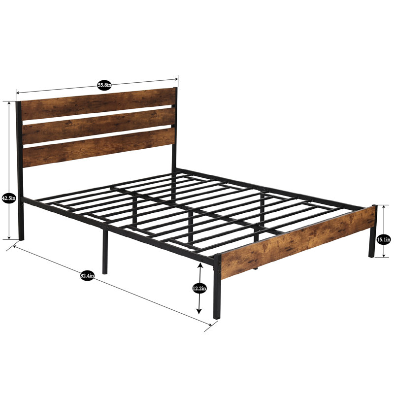 Alicia Steel Piece Bedroom Set, Full / Double, Brown
