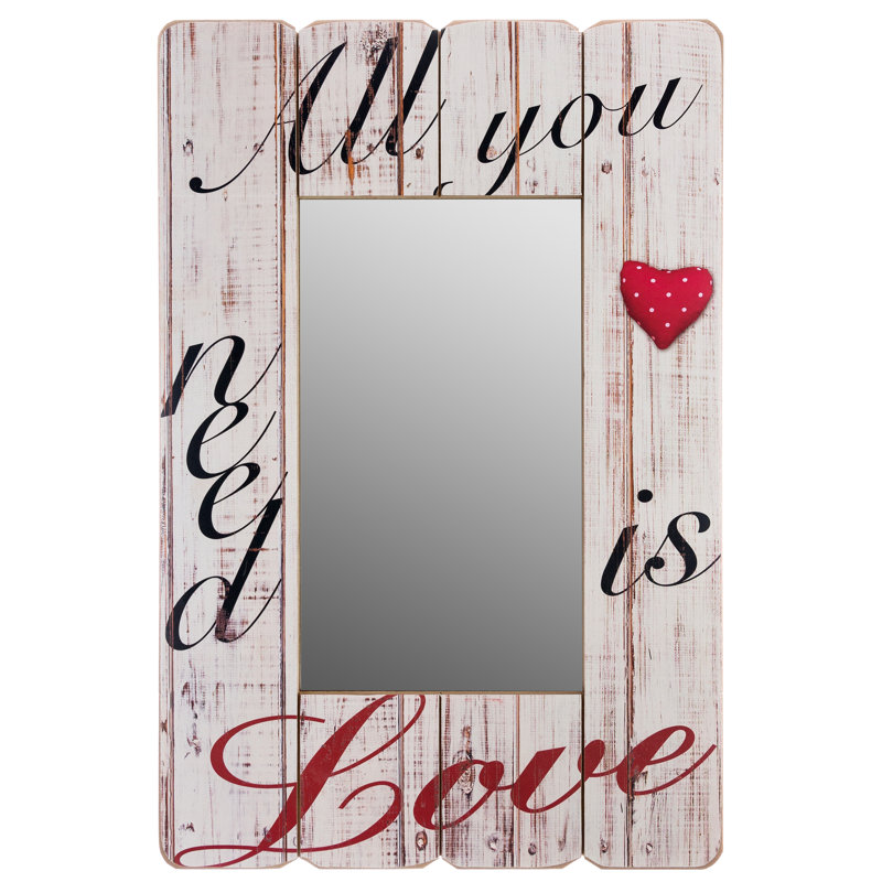 Clewiston Wood Flat Wall Mirror