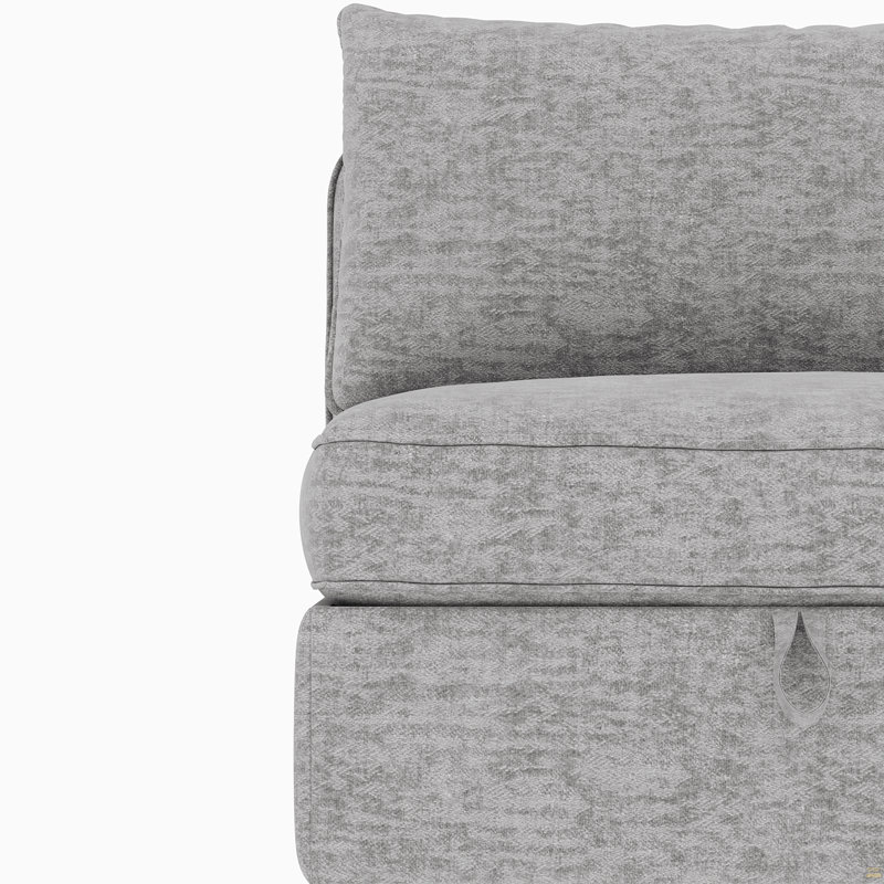Siège sans accoudoirs pour canapé modulaire modulaire, siège convertible avec rangement et canapé-lit modulaire