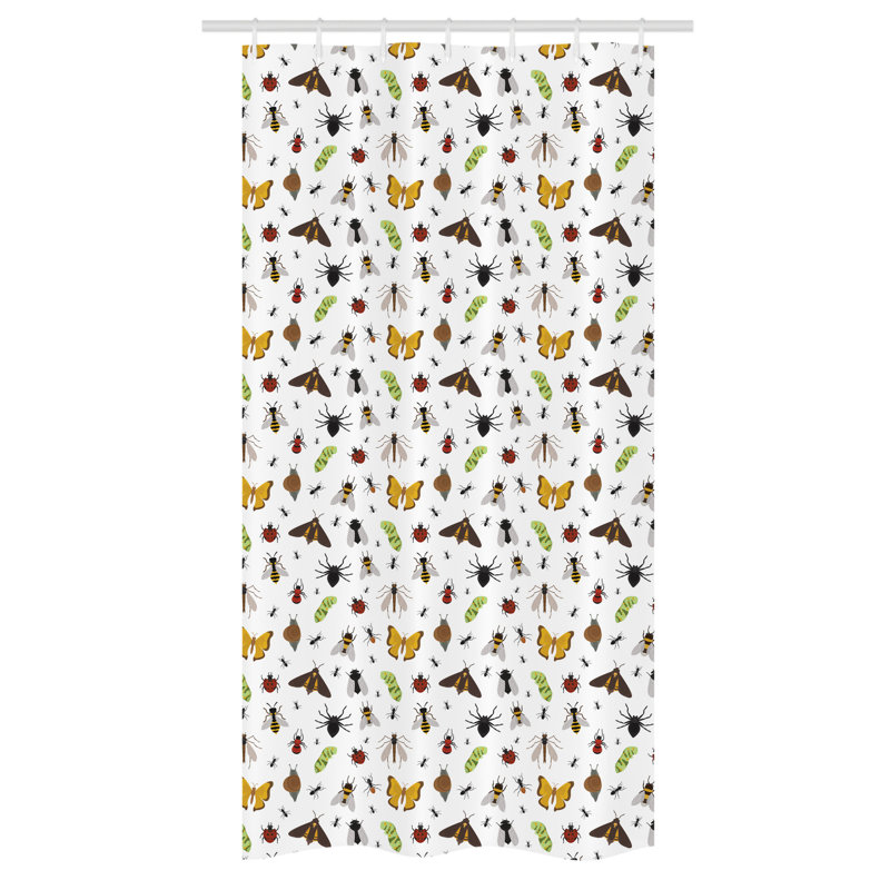 Smithboro Shower Curtain with Hooks Included, 72" H x 36" W