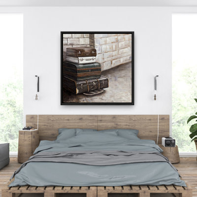 Four Old Travelling Suitcases - Contemporary Livingroom Canvas