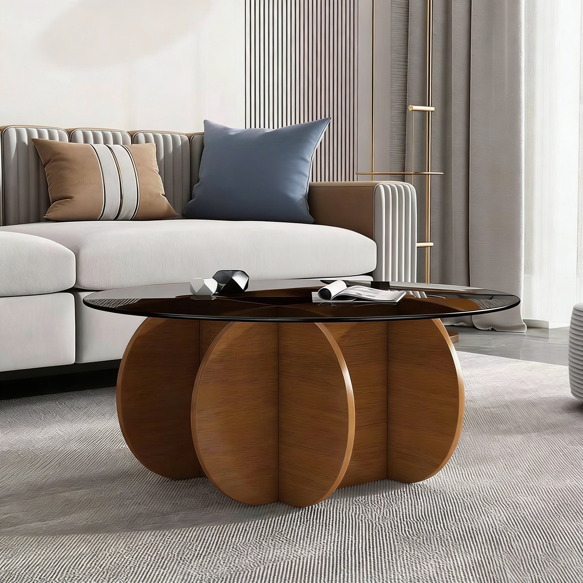 Latitude Run® Modern Round Coffee Table for Living Room | Wayfair