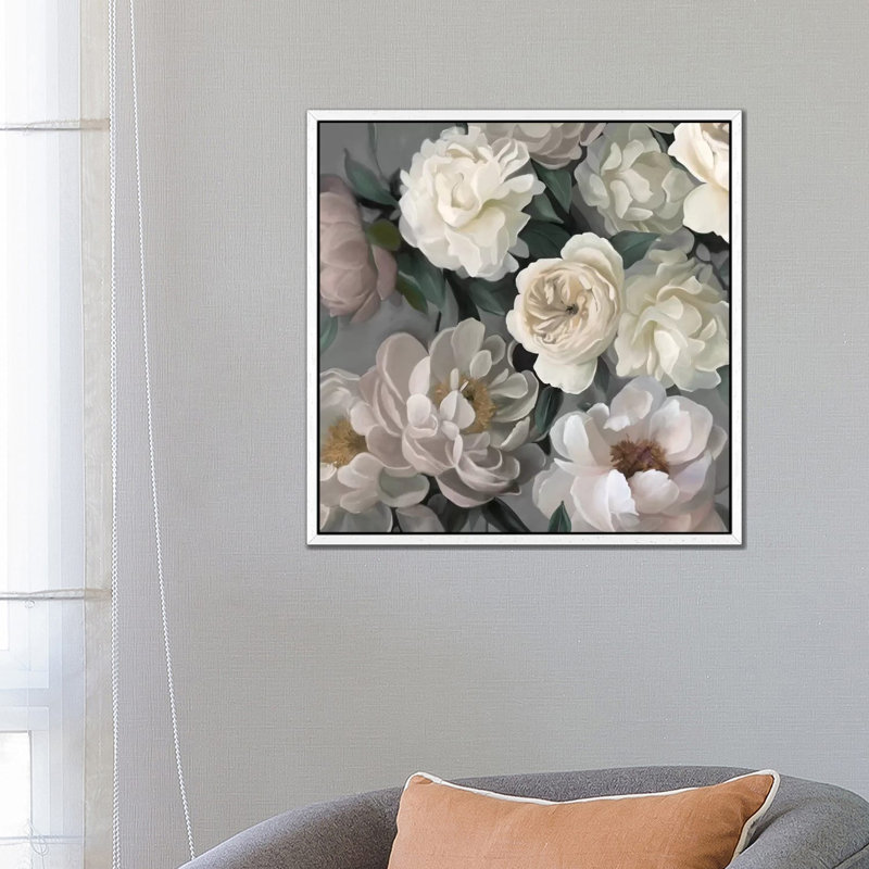 Garden Glory by Carol Robinson - Print on Canvas, 66.04 cm H x 66.04 cm W, White Framed