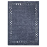 Atiq HAND KNOTTED LOOM SILK ECO-FRIENDLY AREA RUGS  - Rectangle Shape, Charcoal Colour, Contemporary Design