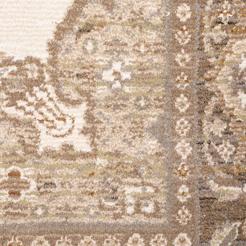 Tapis zone beige oriental Schuetz, Rectangle 7 pi 10 po x 10 pi 10 po