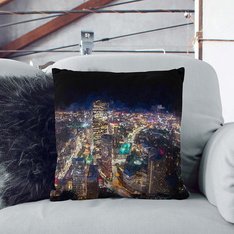 Square Throw Cushion, 55cm H x 55cm W x 20cm D