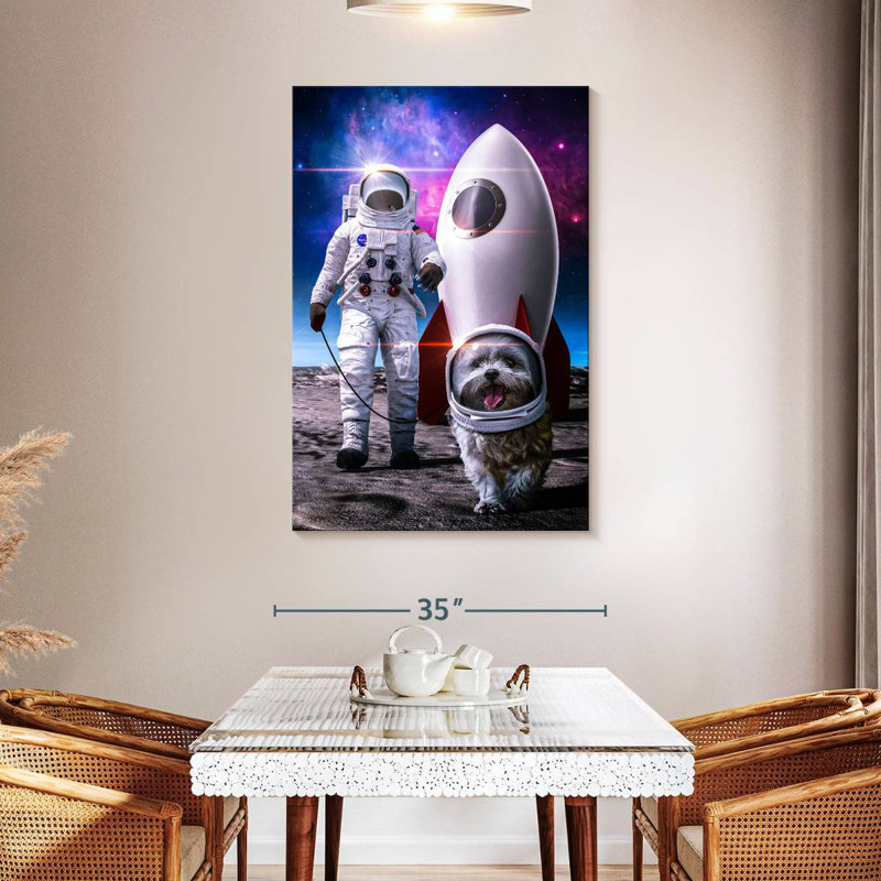 Oberle Just Walking A Space Dog Screen, 30" H x 20" W