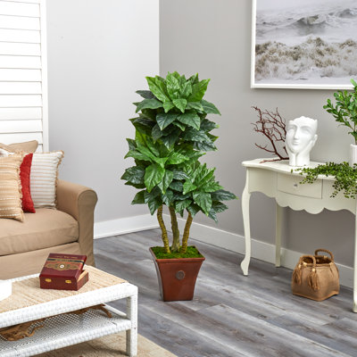 57 po Arbre artificiel nid d'oiseau en pot brun résistant aux rayons UV (intérieur / extérieur)