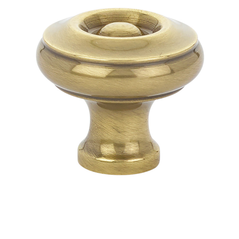 Waverly Oversized 1" Diameter Mushroom Knob, 1.25" H x 1.25" W x 1.25" D, French Antique