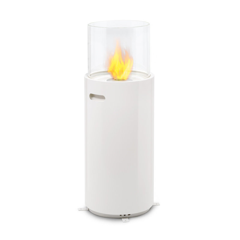 Steel Bio-Ethanol Smokeless Outdoor Fireplace, White