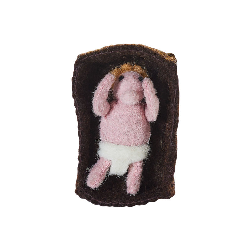 Handmade Felted Wool Nativity Scene Set, 7 Pieces