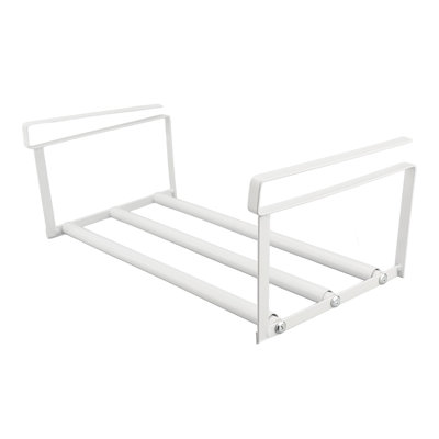 5pcs Expandable Shoe Rack, 16.54- 29.53 Inches White Retractable Under Cabinet Shelf Hanging For Closet, Entryway, Corner, Garage, Space-saving And Heavy Duty Metal