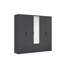 Bari hinged door wardrobe with practical drawers in the middle and handles-98242293-104828273