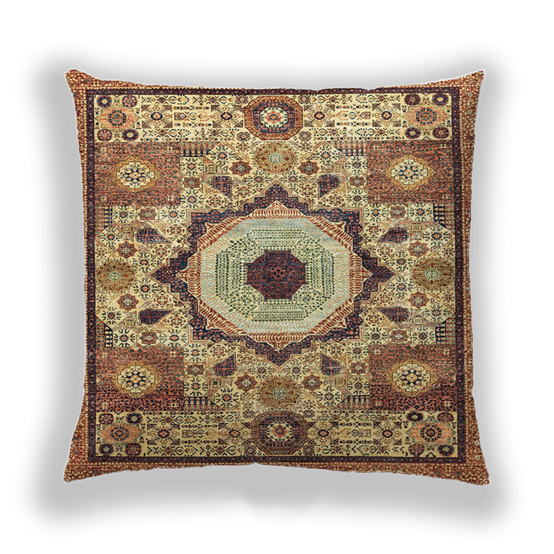 Coussin décoratif abstrait 2349, Microsuède