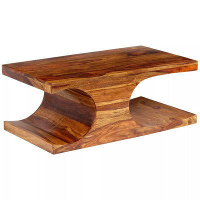 Minturn Solid Wood Abstract Coffee Table