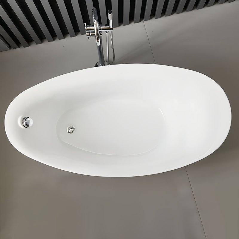 Ensemble de baignoire et douche H 62,9 po x l 25,98 po, Blanc