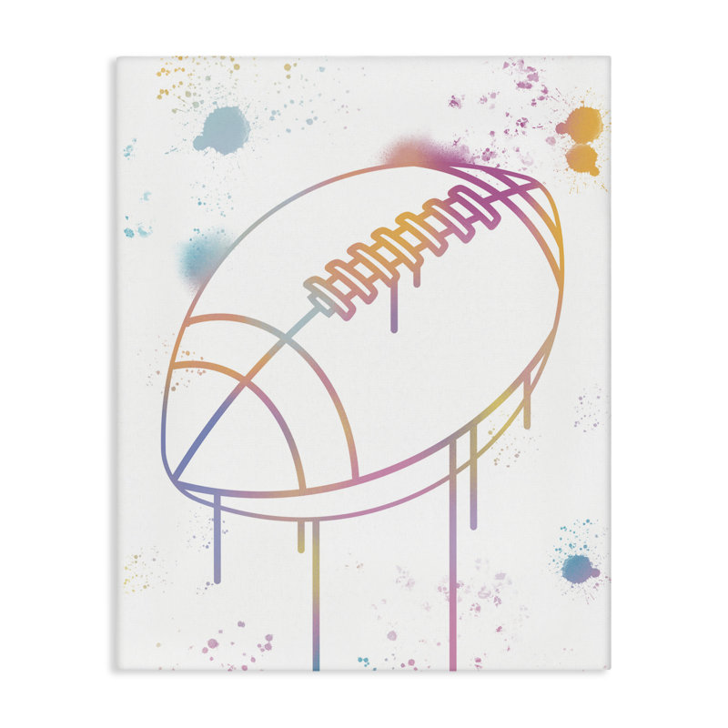 Toile d'égout Graffiti Football, design par Marcus Prime, H 30 po x l 24 po